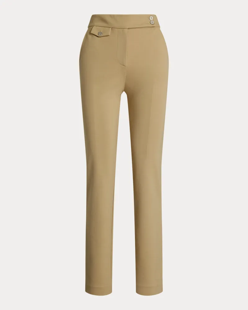 Ralph Lauren Kurzgrößen - Knöchellange Hose aus Ponté Tan