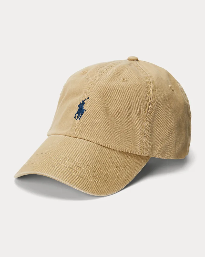 Ralph Lauren Klassische Baumwollchino-Baseballkappe Tan