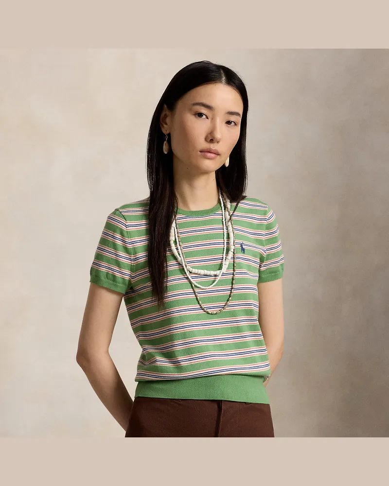 Ralph Lauren Kurzärmliger Pullover mit Streifen Multi