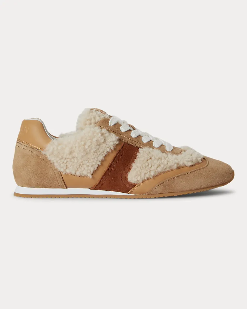 Ralph Lauren Niedriger Ledersneaker Dani mit Lammfell Multi