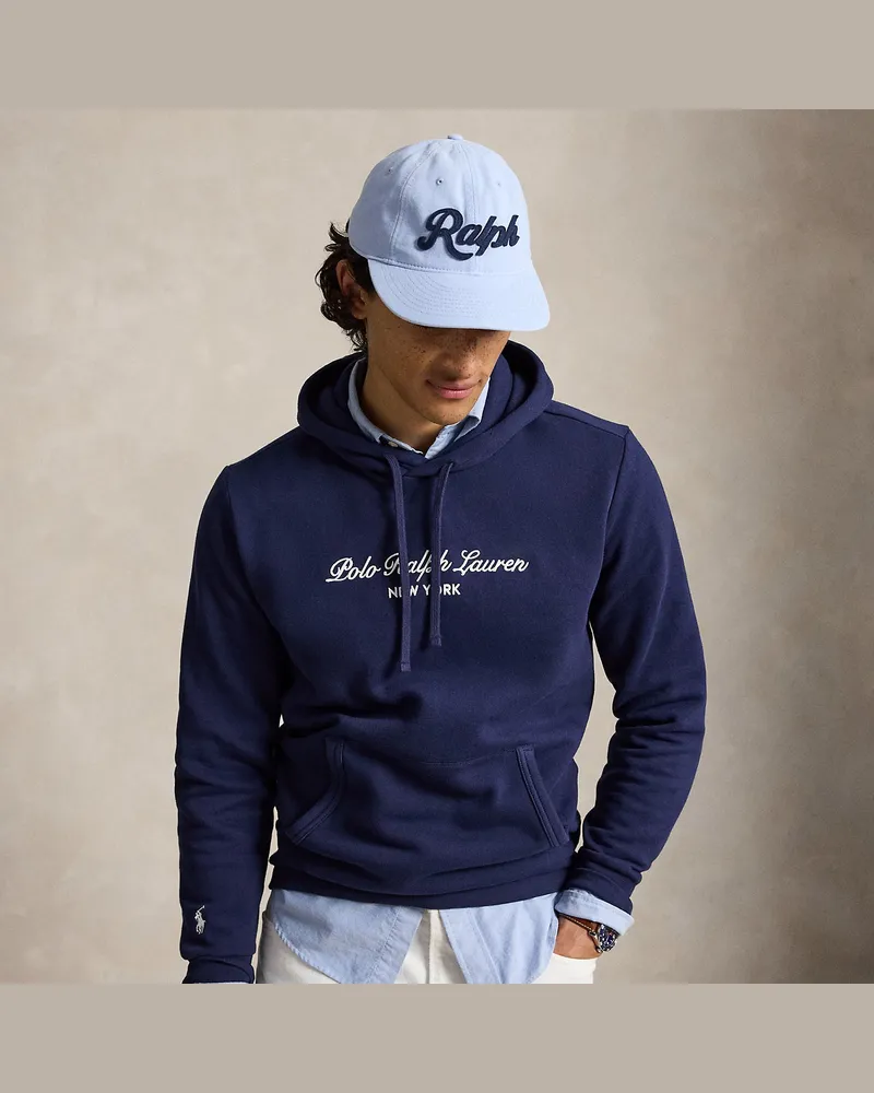 Ralph Lauren Fleece-Kapuzenpullover mit Logo Blue