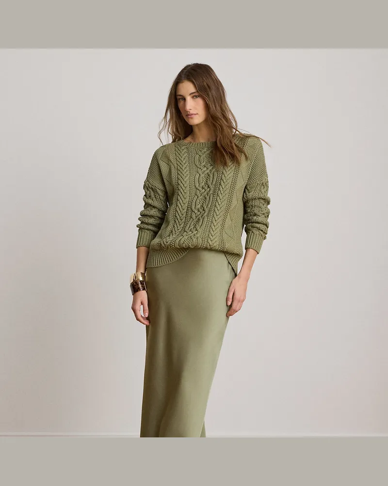 Ralph Lauren Maxirock aus Satin-Charmeuse Green