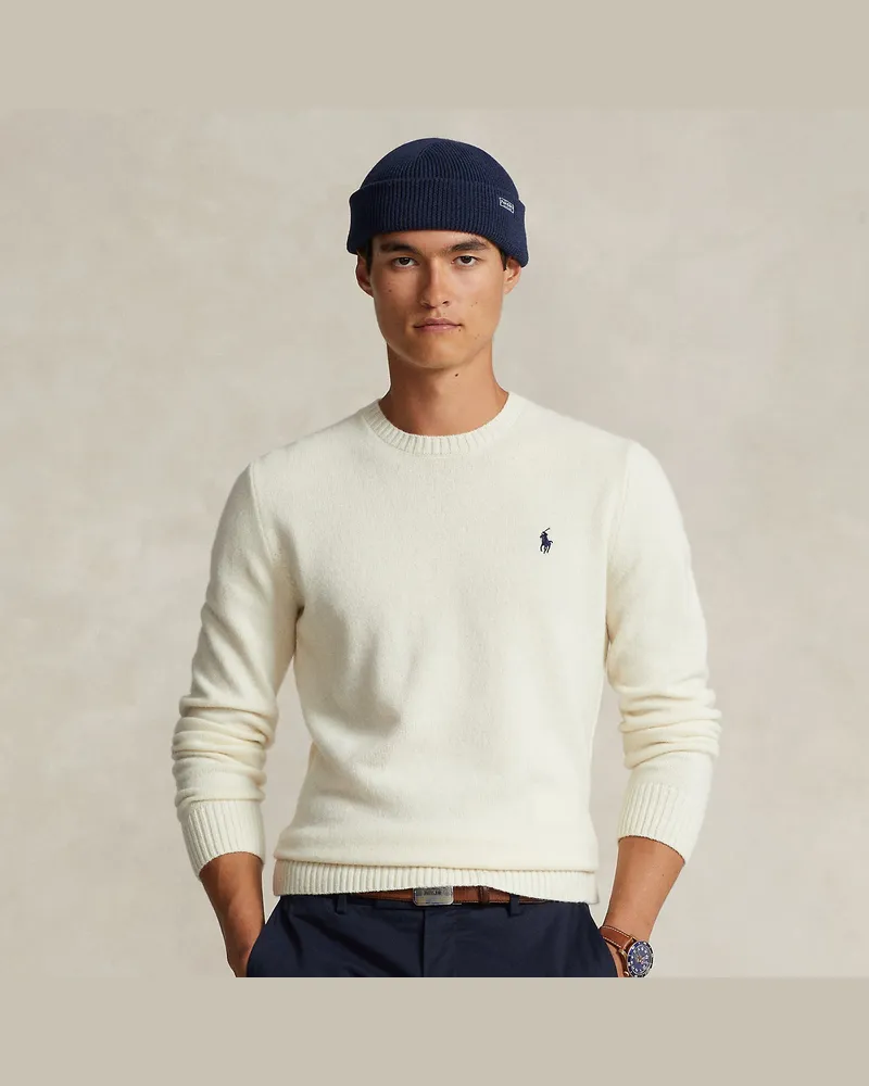 Ralph Lauren Woll-Kaschmir-Rundhalspullover Cream