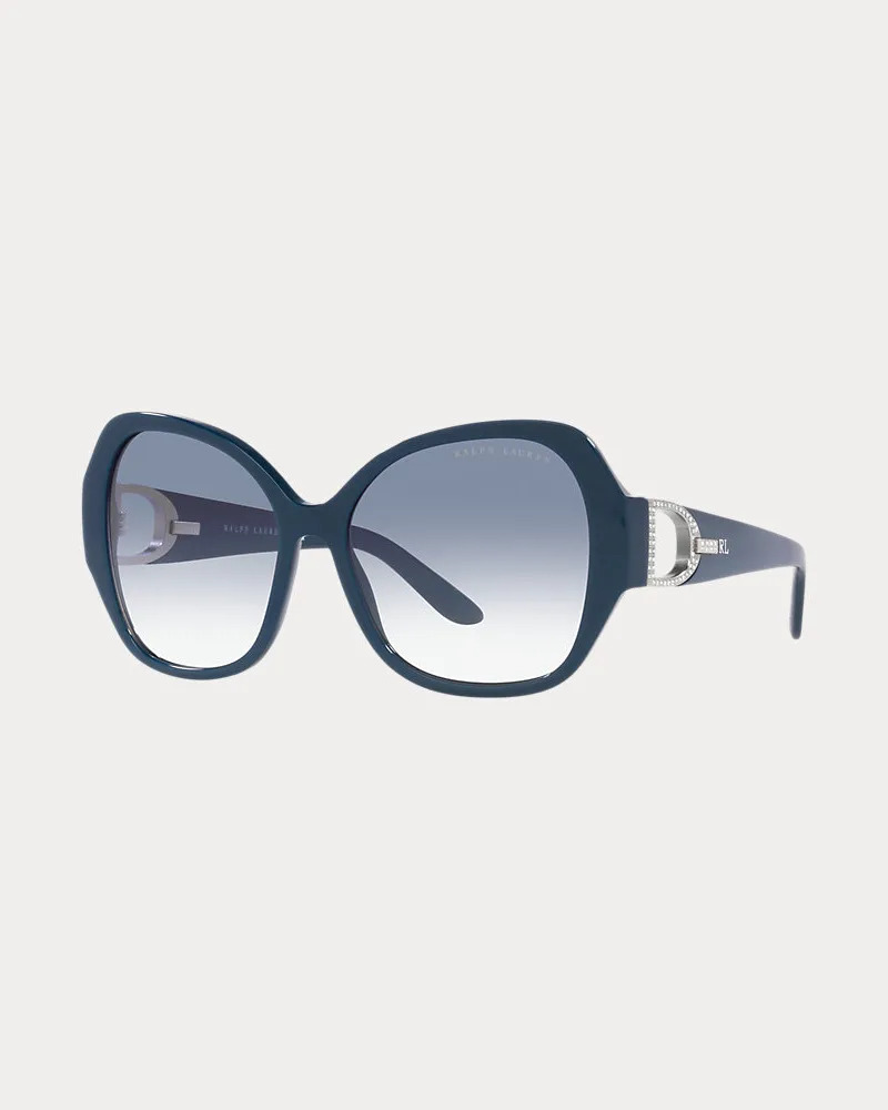 Ralph Lauren Sonnenbrille Stirrup mit Pavé Blue