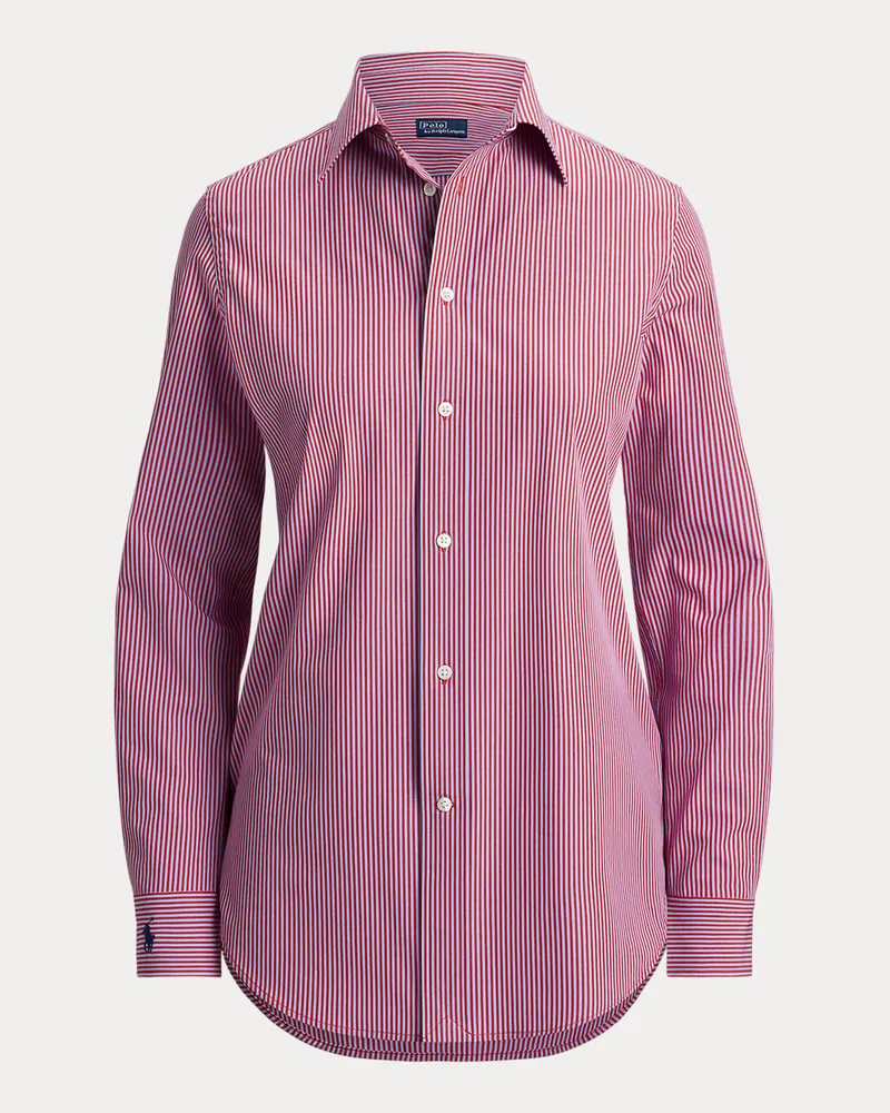 Ralph Lauren Stretch-Slim-Fit Fil-à-Fil-Baumwollhemd Blue