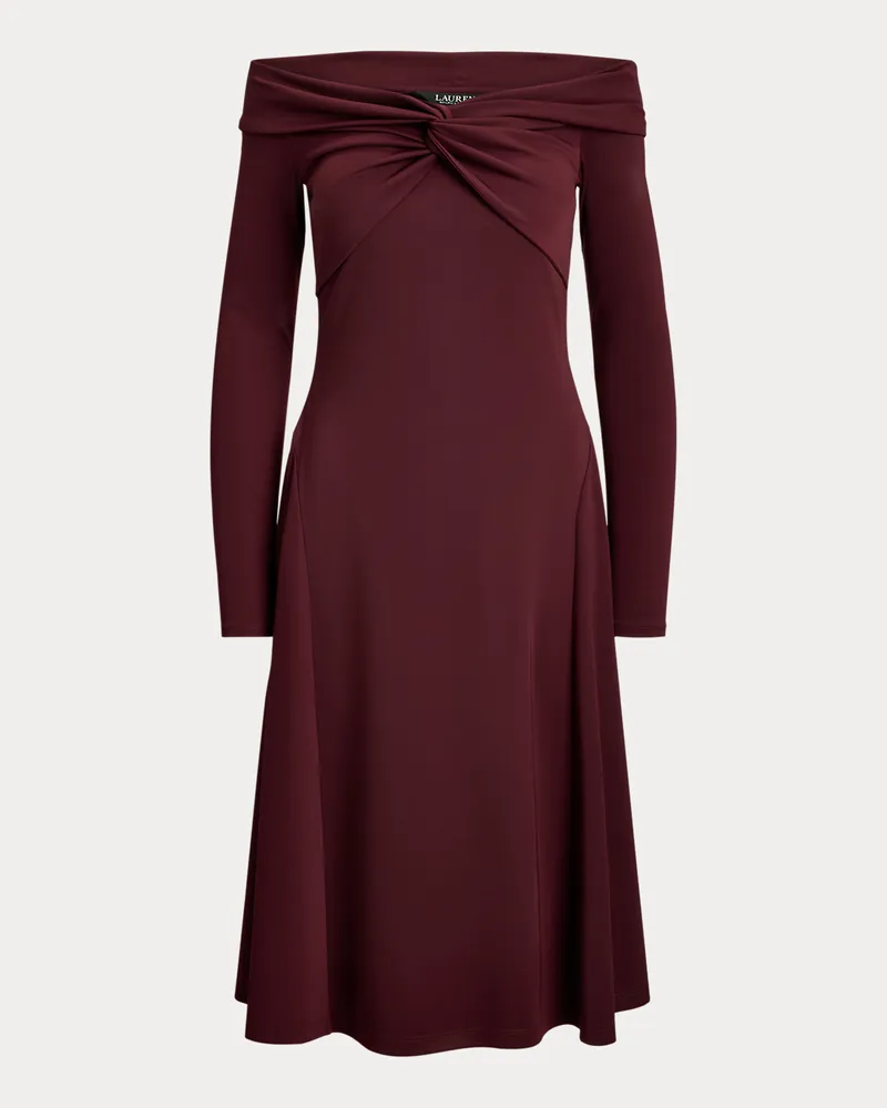 Ralph Lauren Schulterfreies Kleid mit Twist-Detail Red