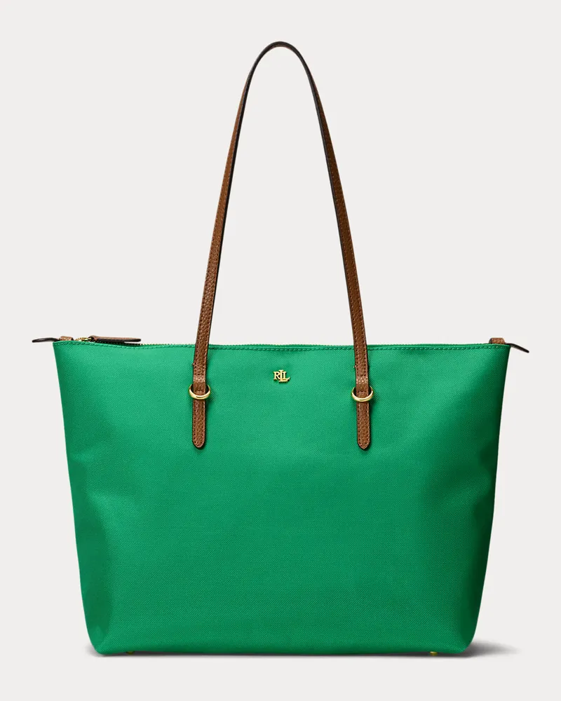 Ralph Lauren Mittelgroße Nylon-Tragetasche Keaton Green