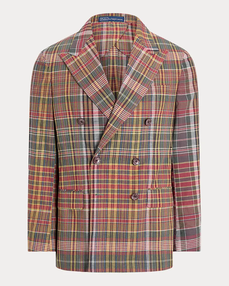 Ralph Lauren Karierte Tailored-Fit Jacke Polo Soft Blue