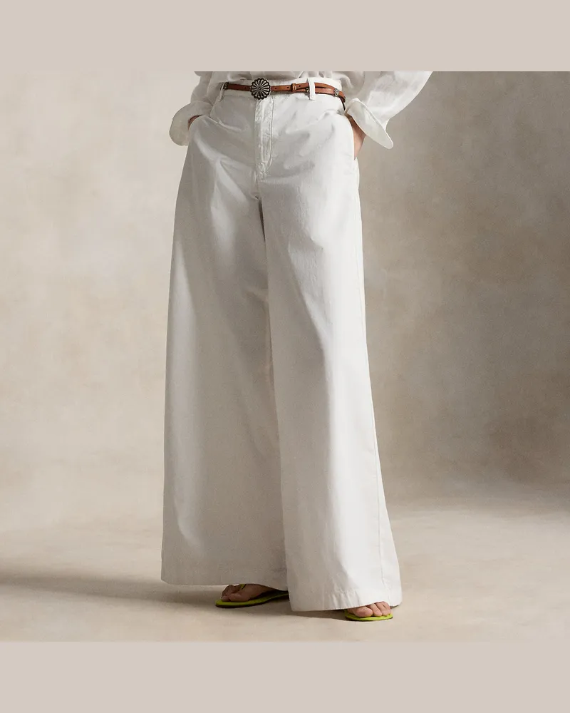 Ralph Lauren Hose im Relaxed-Fit mit weitem Bein White