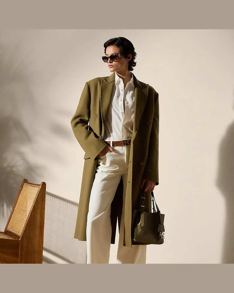 Ralph Lauren Mantel Adalaide aus Wolle und Kaschmir Green