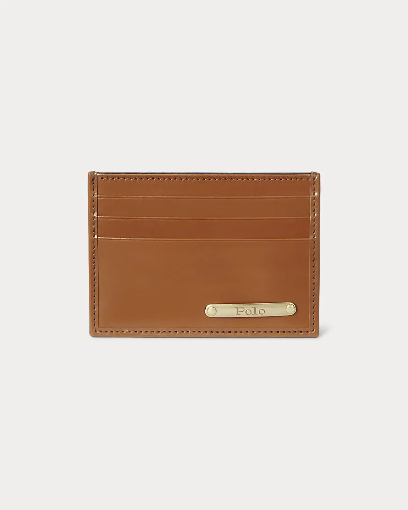 Ralph Lauren Kartenetui aus Sattelleder Tan