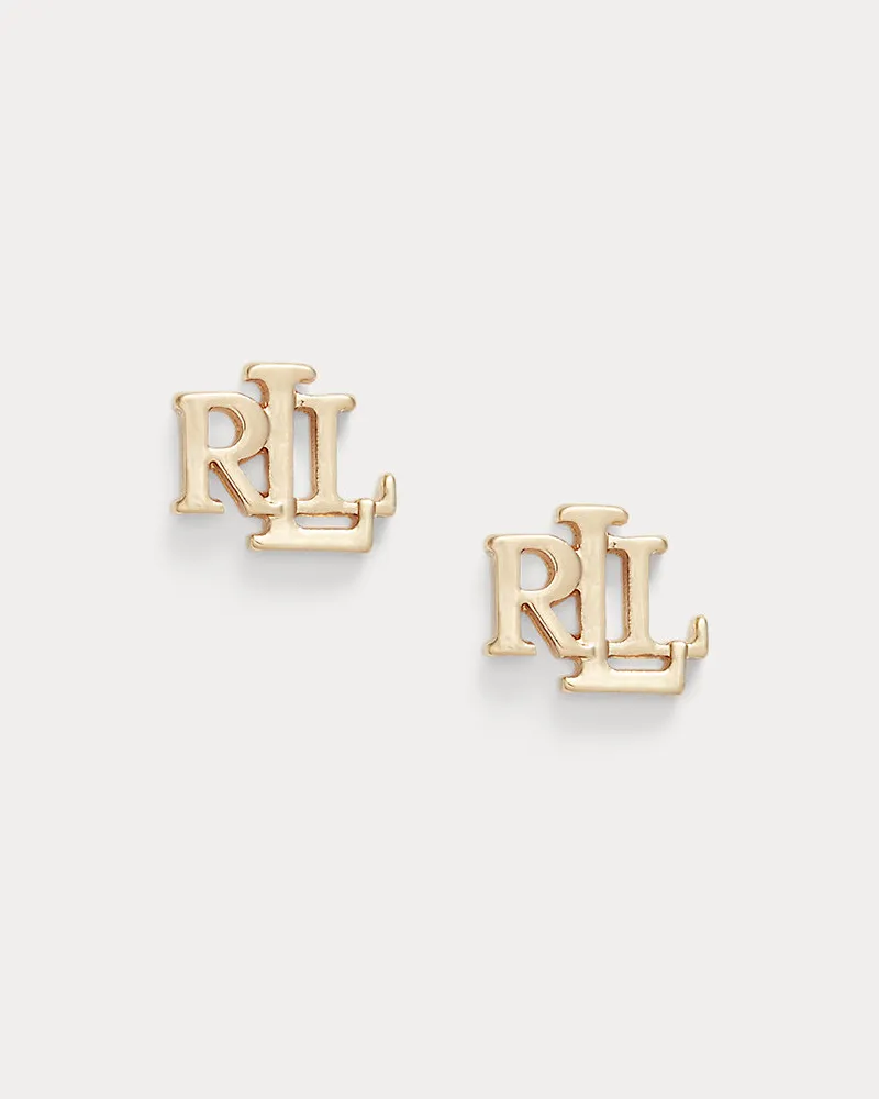 Ralph Lauren Ohrstecker mit Logo Gold