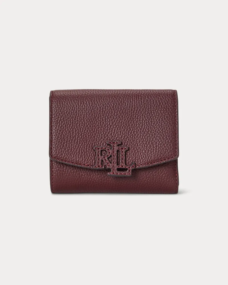 Ralph Lauren Kleine Narbenleder-Brieftasche Cameryn Red