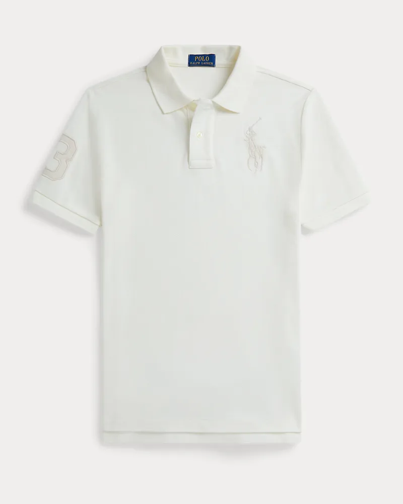 Ralph Lauren Baumwollpiqué-Poloshirt mit Big Pony Cream