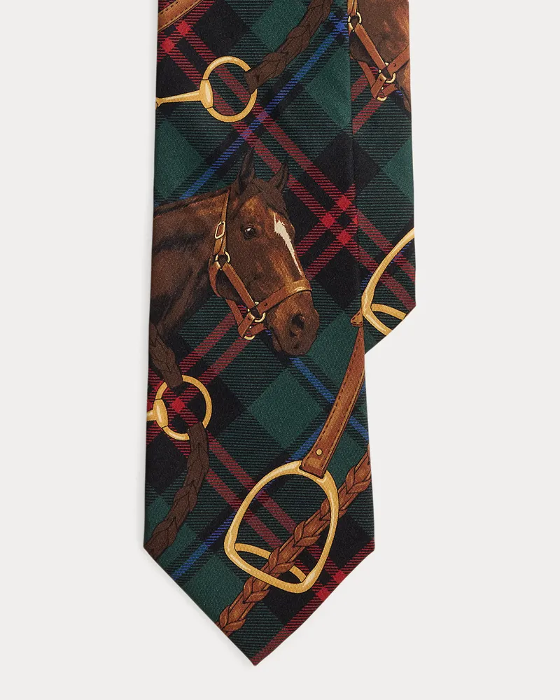 Ralph Lauren Karierte Seidenkrawatte Multi