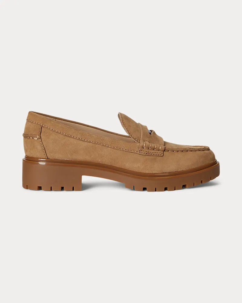 Ralph Lauren Pennyloafer Marli aus Wildleder Tan