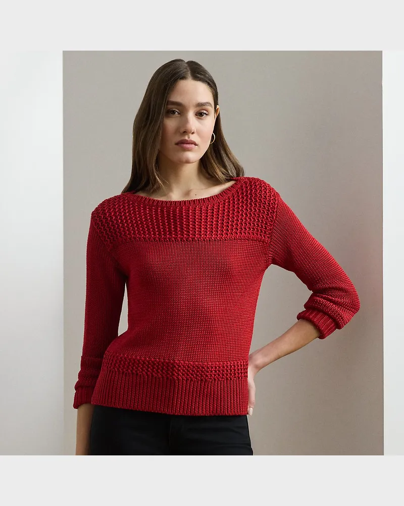 Ralph Lauren Pullover mit U-Boot-Ausschnitt Red