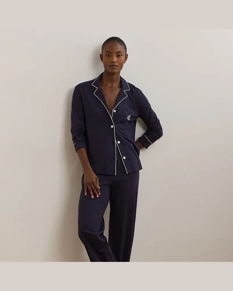 Ralph Lauren Pyjama aus Baumwolle und Modal Blue