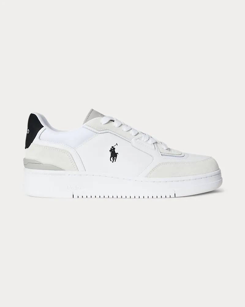 Ralph Lauren Sneaker Open Masters mit Wildlederbahnen White