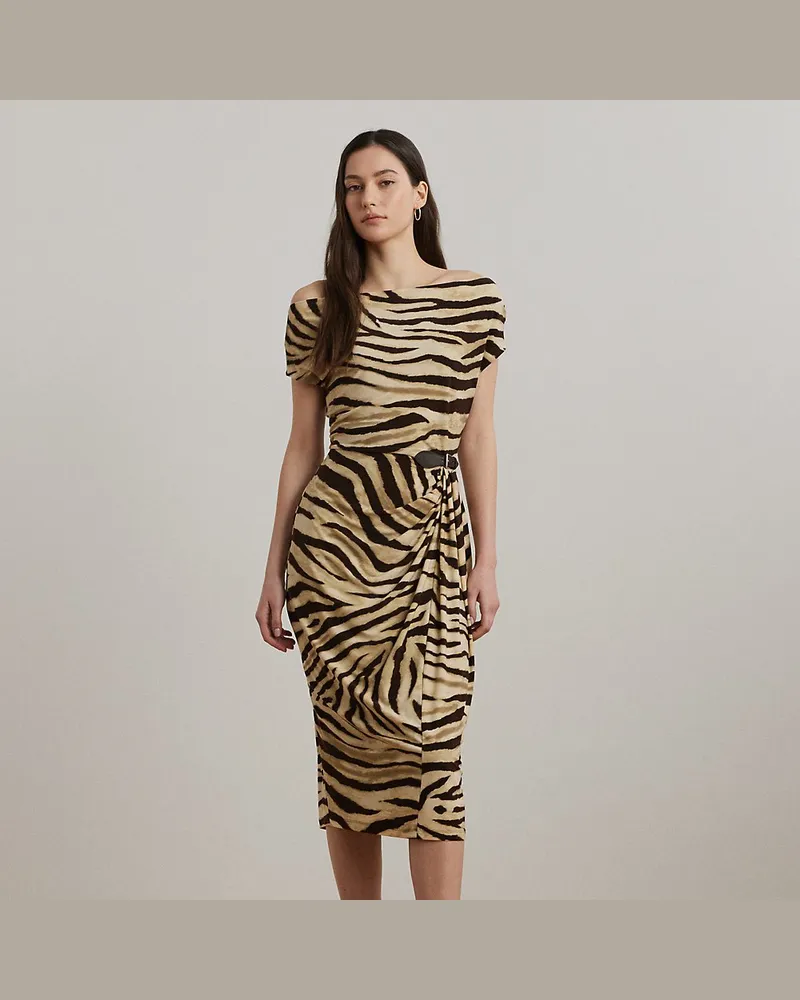 Ralph Lauren Schulterfreies Kleid mit Schnalle White