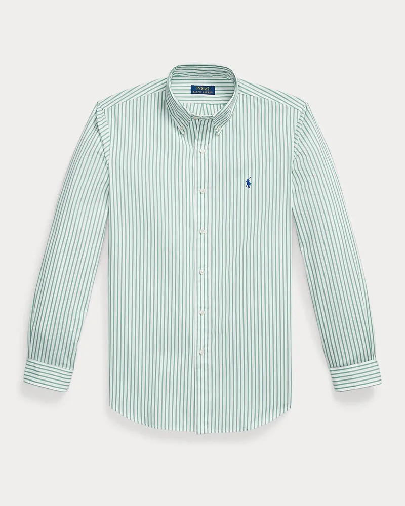 Ralph Lauren Custom-Fit Popelinehemd mit Streifen White