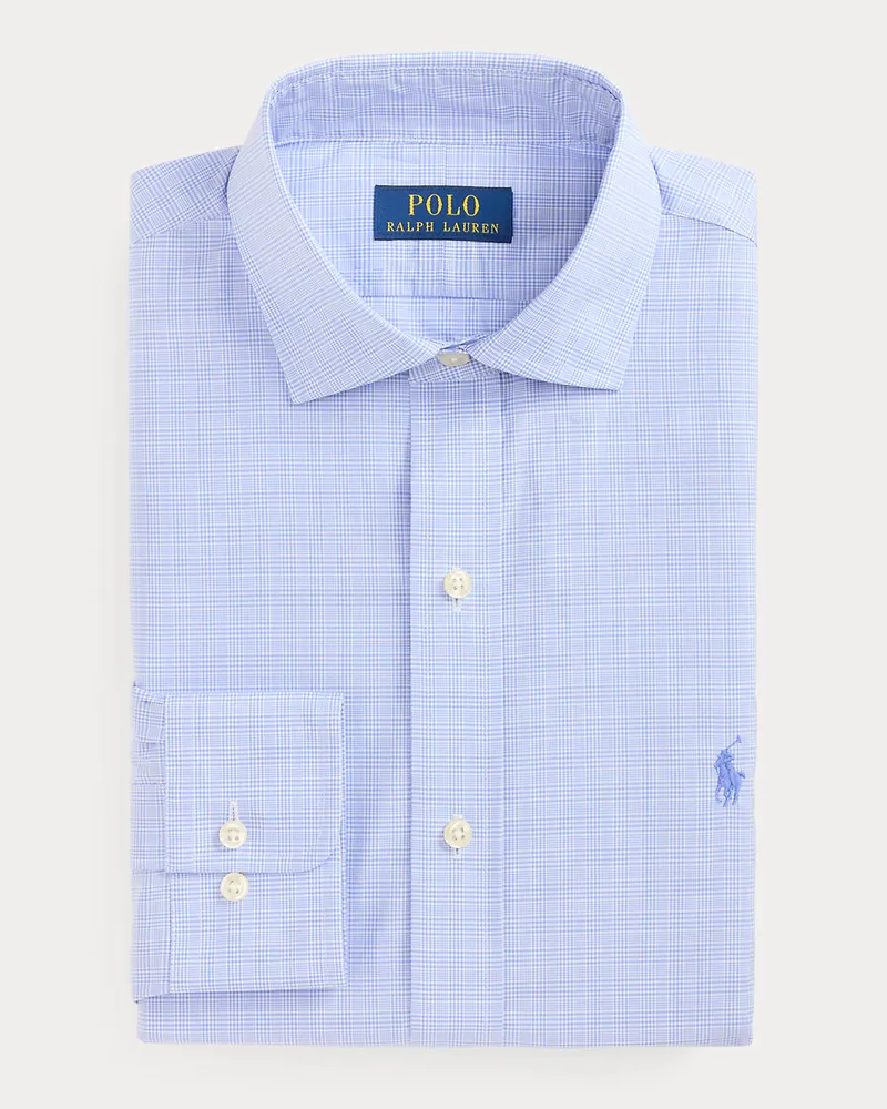 Ralph Lauren Custom-Fit Hemd aus Popeline Blue