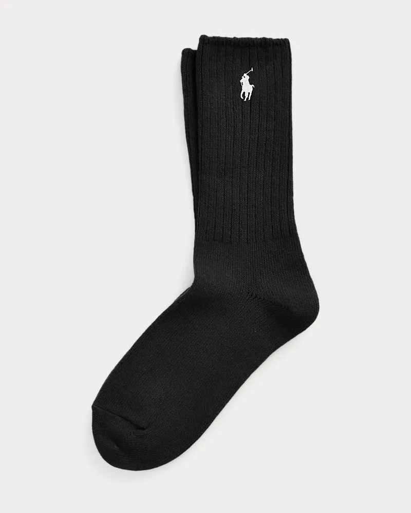 Ralph Lauren Crew-Socken mit gesticktem Pony Grey