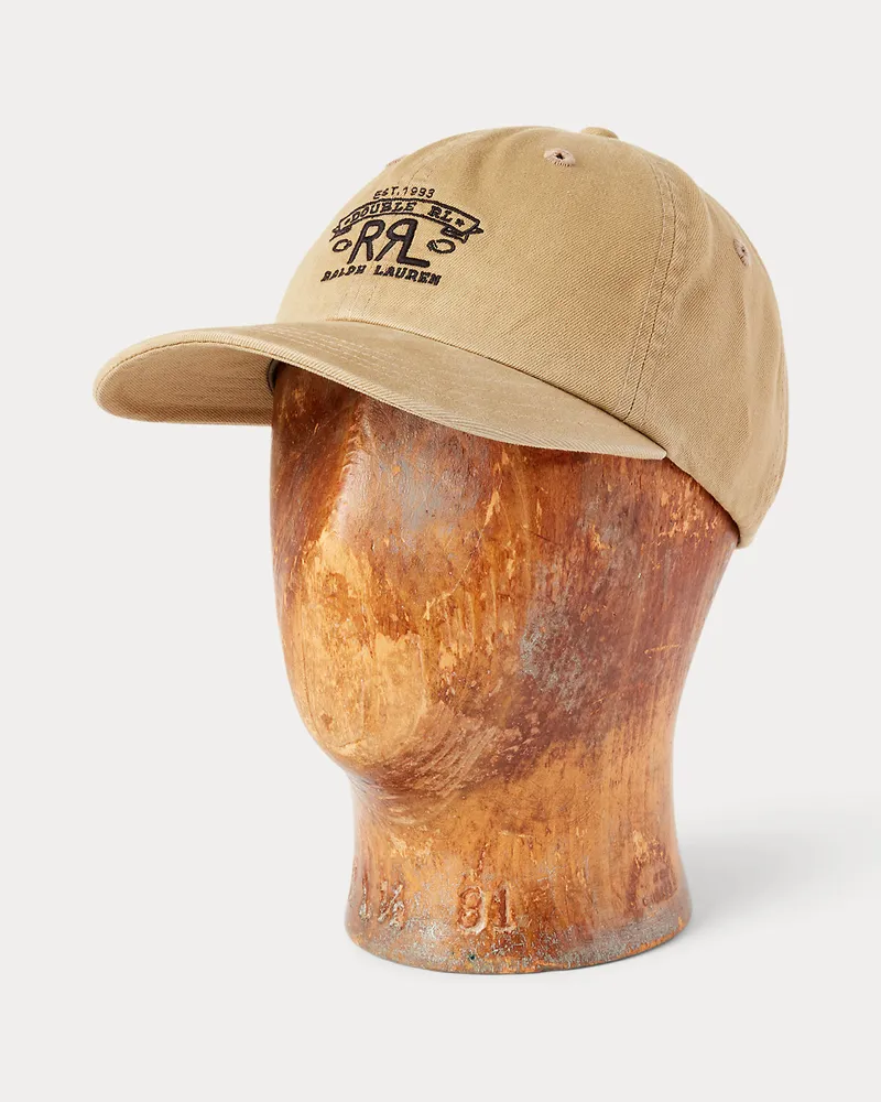 Ralph Lauren Twill-Baseballkappe mit RRL-Ranchlogo Tan