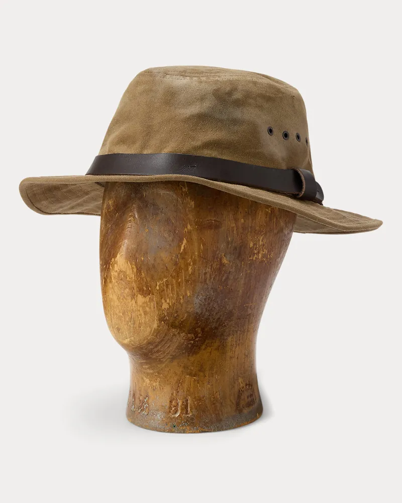 Ralph Lauren Hut aus gewachstem Segeltuch Brown