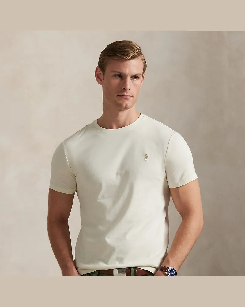 Ralph Lauren Custom-Slim-Fit Jersey-T-Shirt Natural