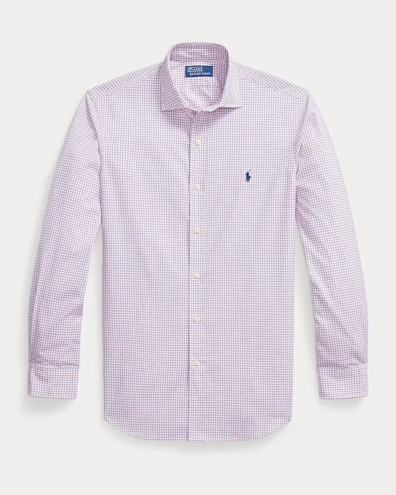 Ralph Lauren Custom-Fit Karohemd aus Popeline White