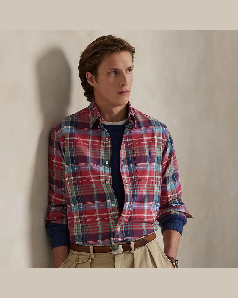Ralph Lauren Kariertes Custom-Fit Oxfordhemd Multi