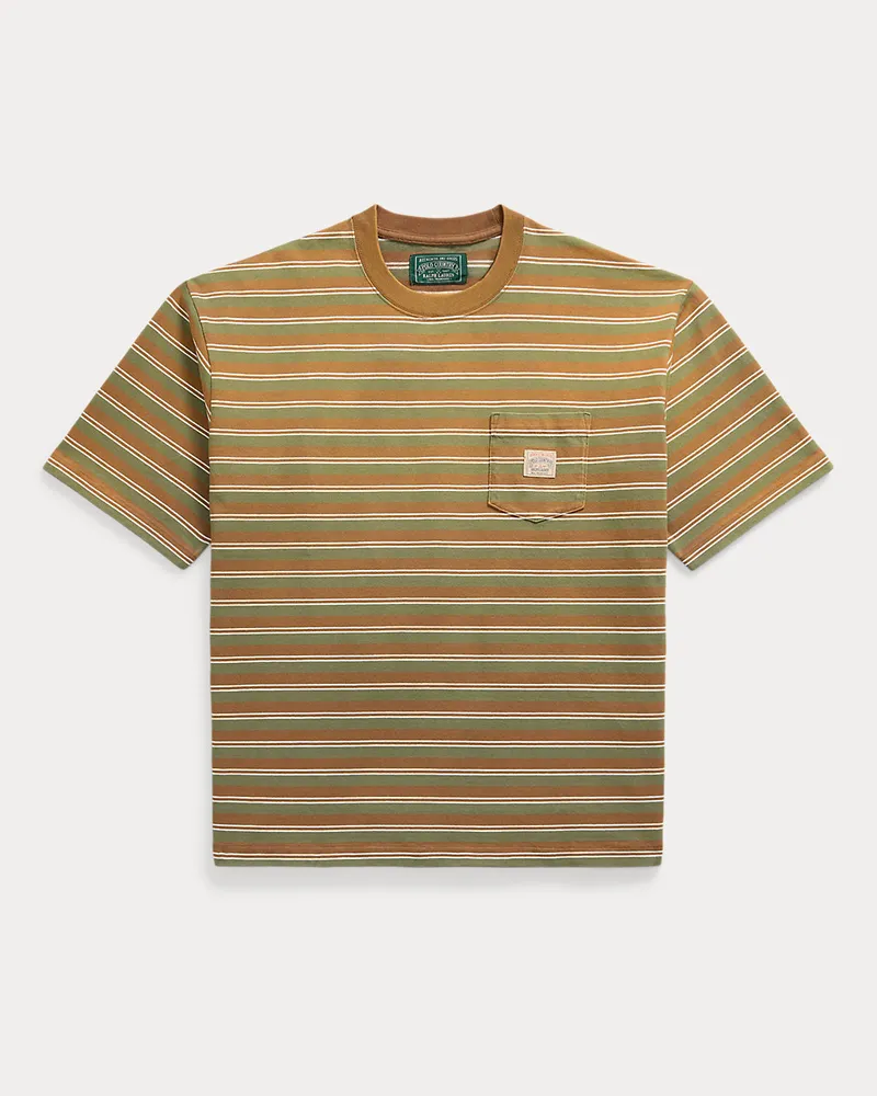 Ralph Lauren Relaxed-Fit Jersey-T-Shirt mit Streifen Brown