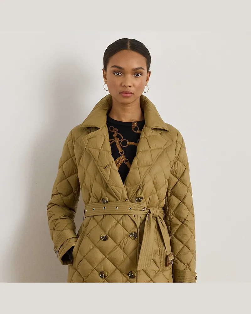 Ralph Lauren Trenchcoat mit Rautensteppung Brown