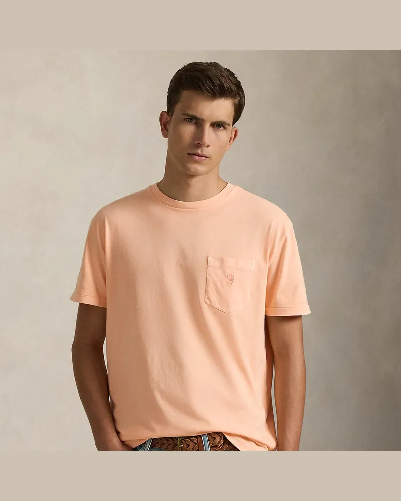 Ralph Lauren Mineralgefärbtes Classic-Fit T-Shirt Yellow