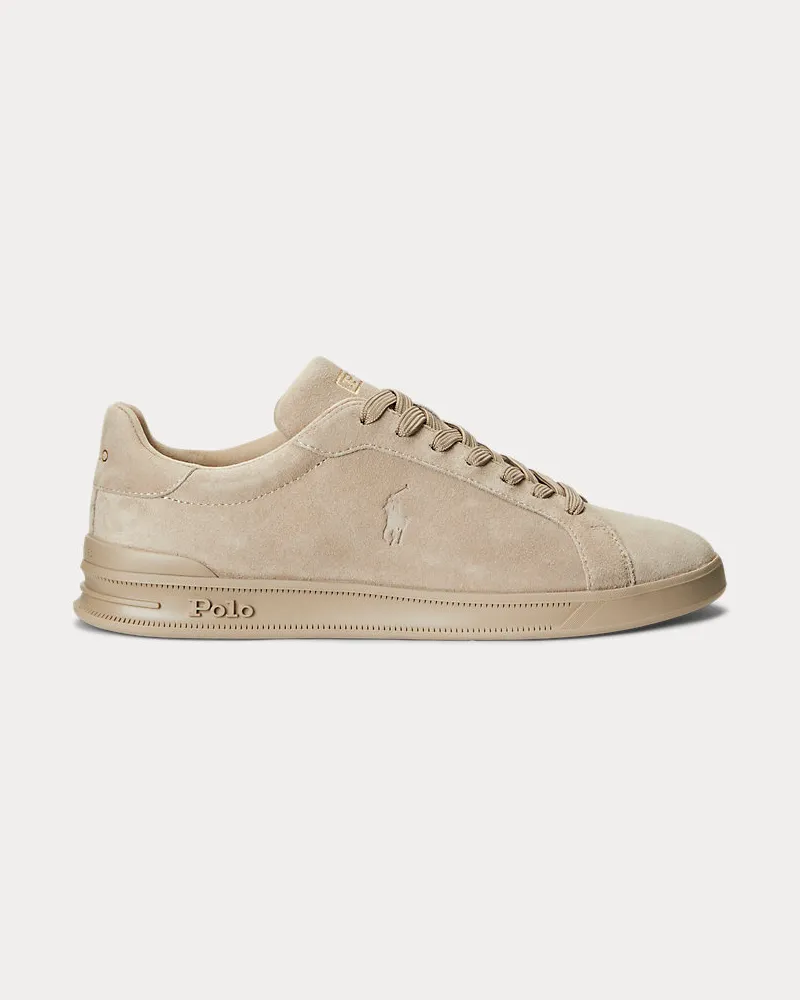 Ralph Lauren Wildleder-Sneaker Heritage Court II Cream