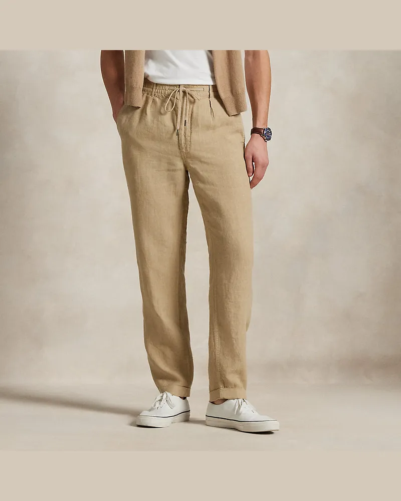 Ralph Lauren Slim-Tapered-Fit Leinenhose Lateef Tan