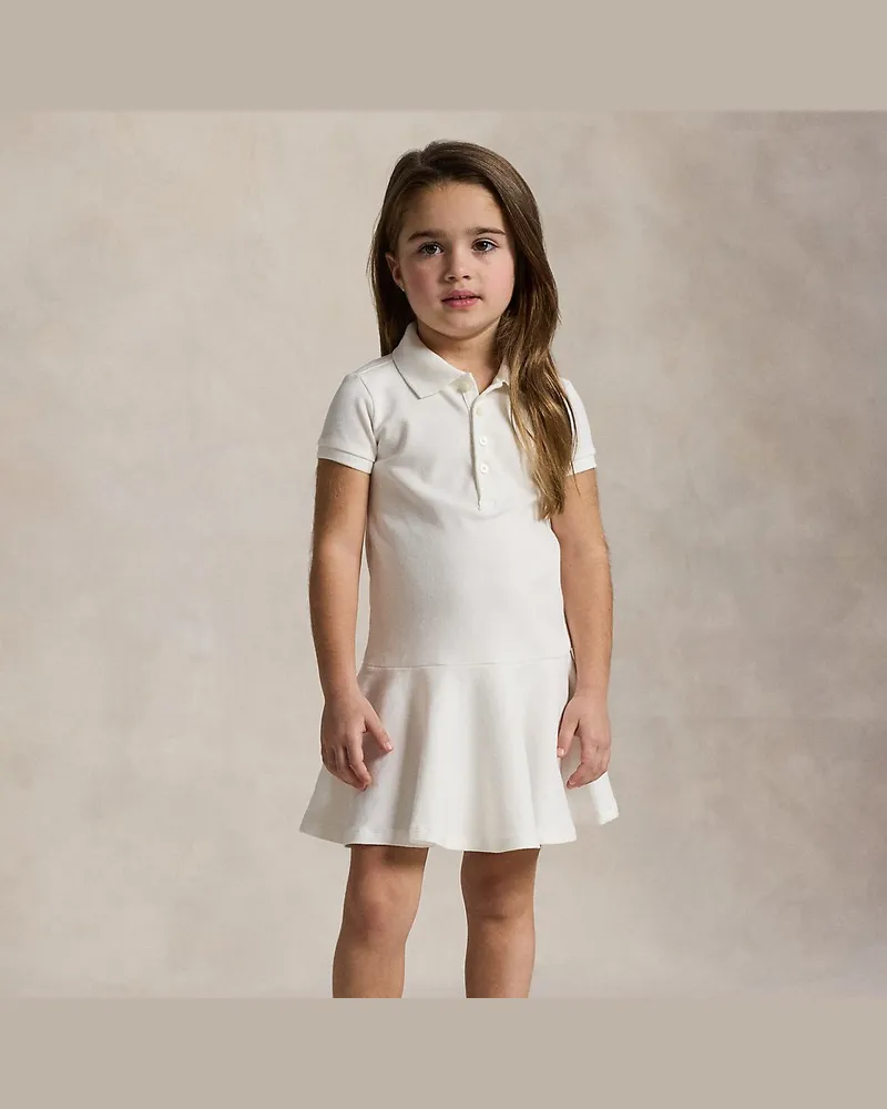 Ralph Lauren Polokleid aus Stretchpiqué White