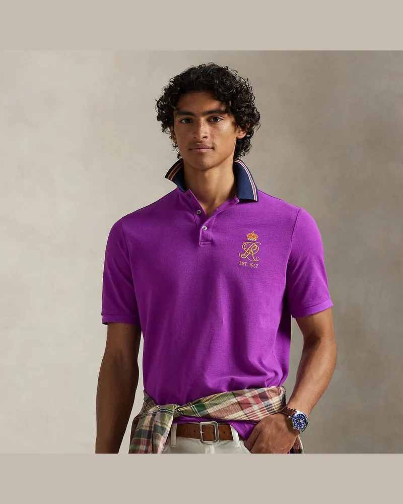 Ralph Lauren Classic-Fit Piqué-Poloshirt mit Wappen Purple