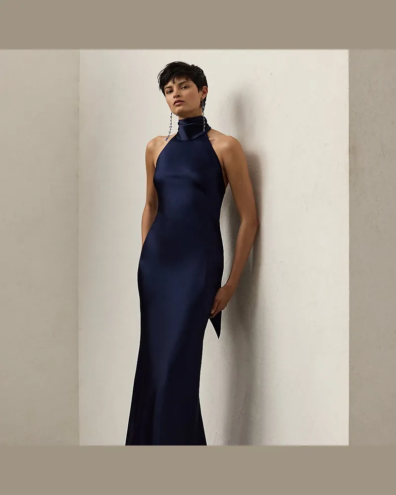Ralph Lauren Abendkleid Chilton aus Stretchsatin Blue