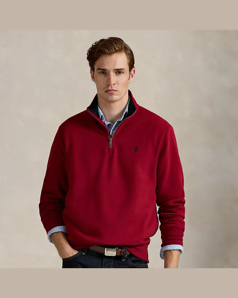 Ralph Lauren RL-Sweatshirt mit Viertelreißverschluss Red