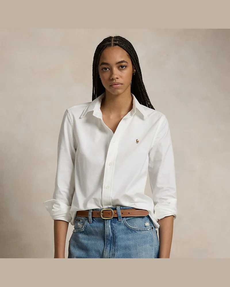 Ralph Lauren Stretch-Slim-Fit Oxfordhemd White