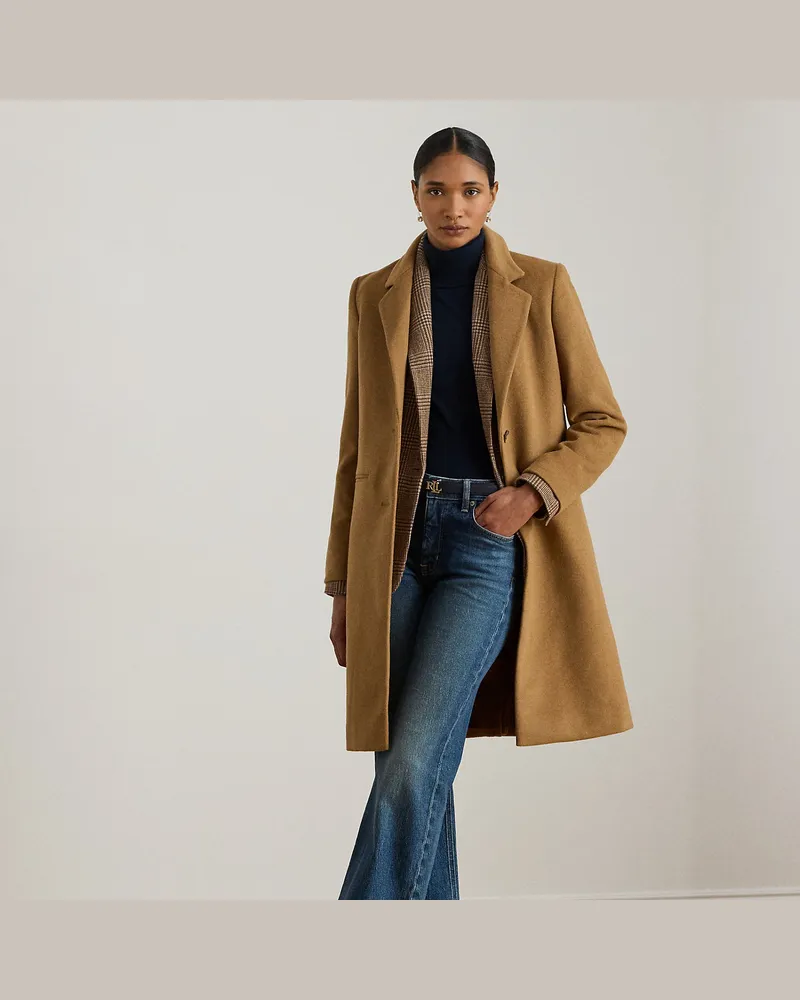 Ralph Lauren Mantel aus Wollmischgewebe Brown