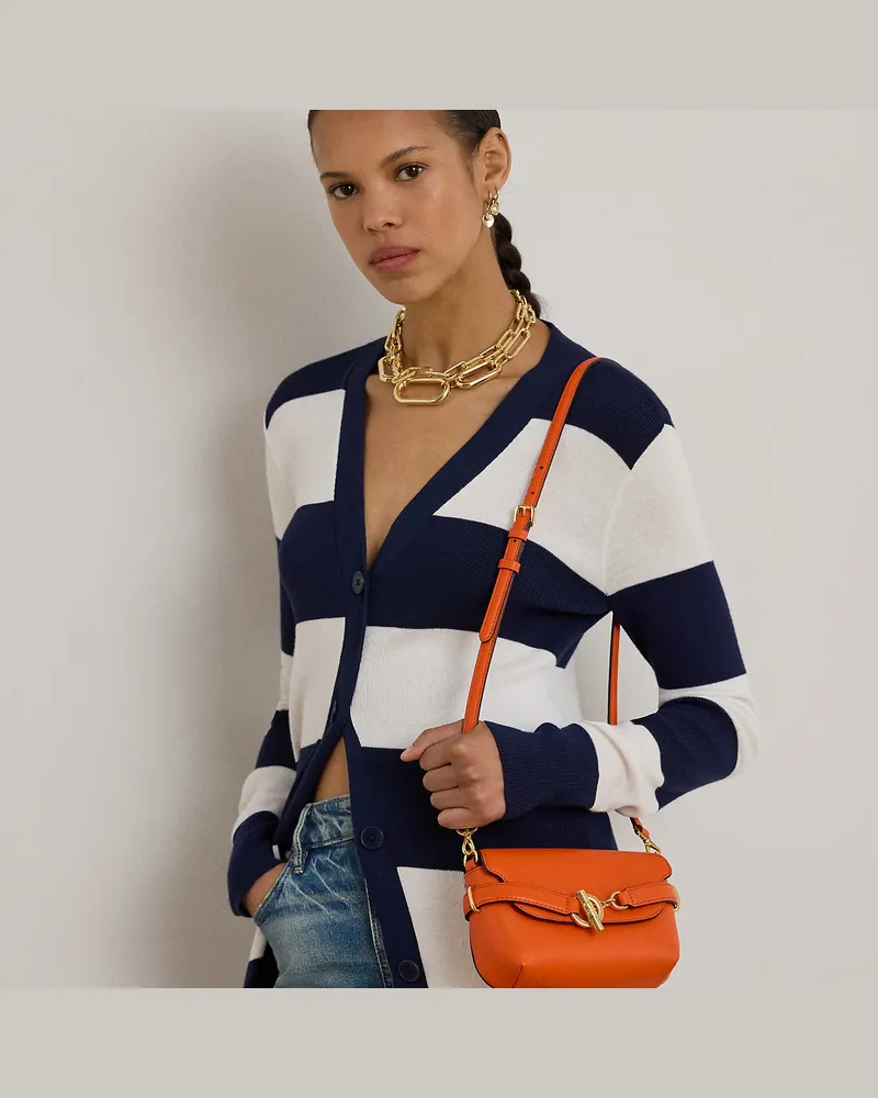 Ralph Lauren Kleine Umhängetasche Blaike aus Leder Orange