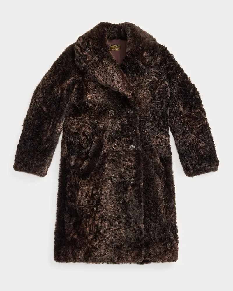 Ralph Lauren Mantel aus Lammfell Brown