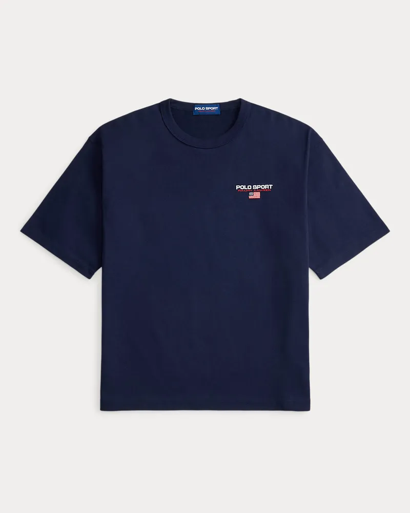 Ralph Lauren Relaxed-Fit Jersey-T-Shirt Polo Sport Blue