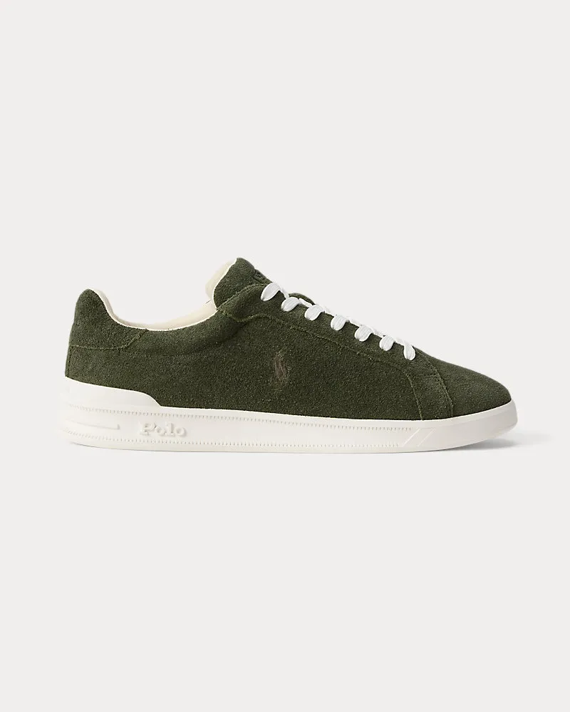 Ralph Lauren Wildleder-Sneaker Heritage Court II Green