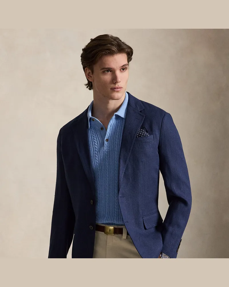 Ralph Lauren Modern-Fit Jacke Polo Soft mit Leinen Blue
