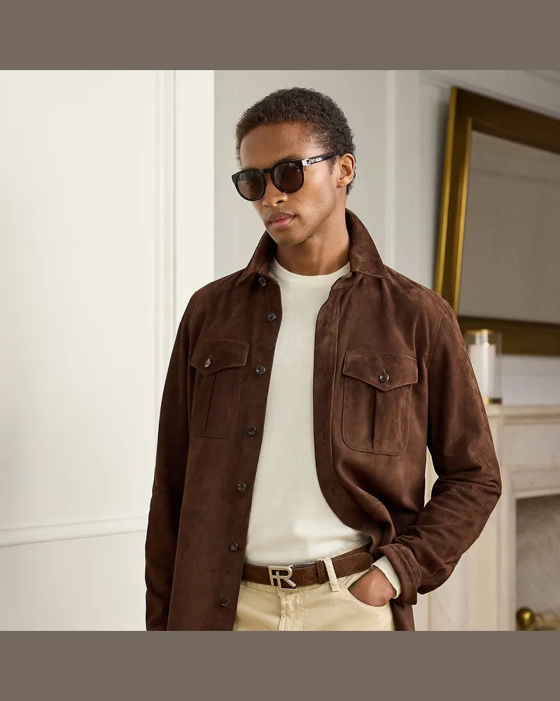 Ralph Lauren Hemdjacke aus Wildleder Brown