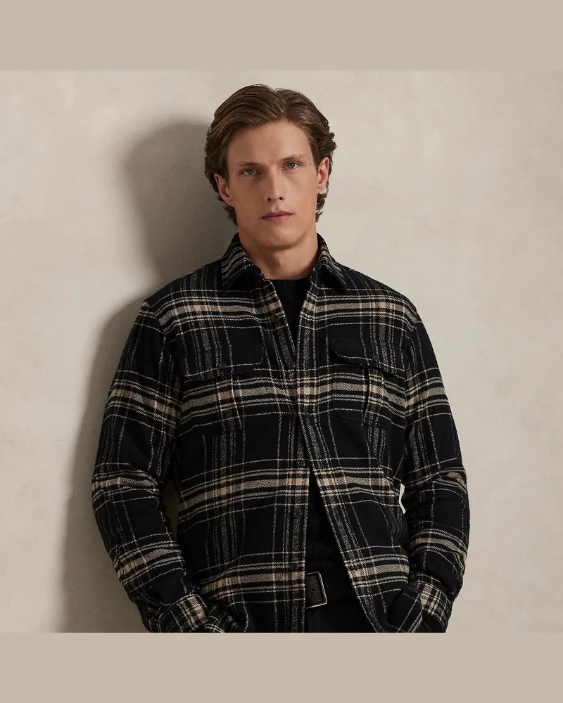 Ralph Lauren Classic-Fit Flanell-Arbeitshemd Black